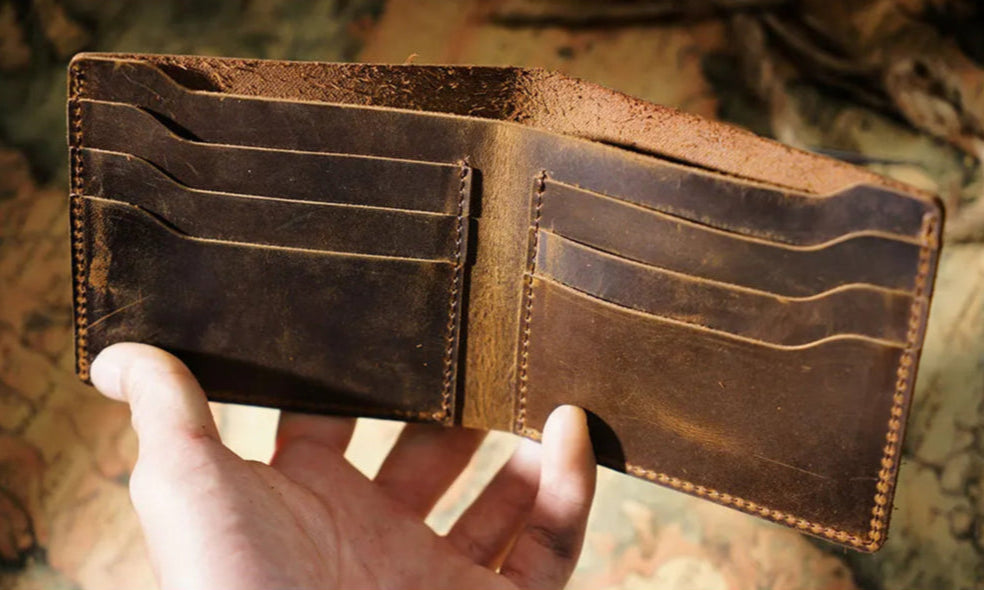Vintage Genuine Leather Bifold Wallet