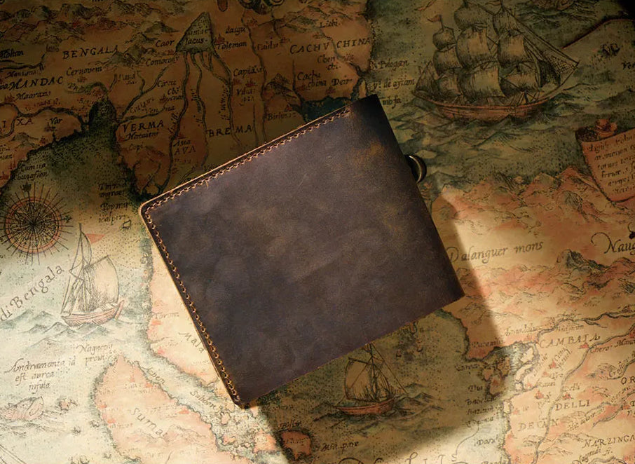 Vintage Genuine Leather Bifold Wallet
