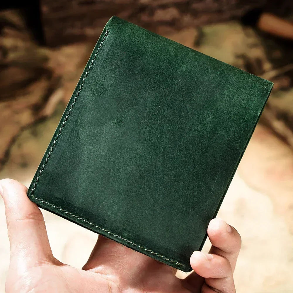 Vintage Genuine Leather Bifold Wallet